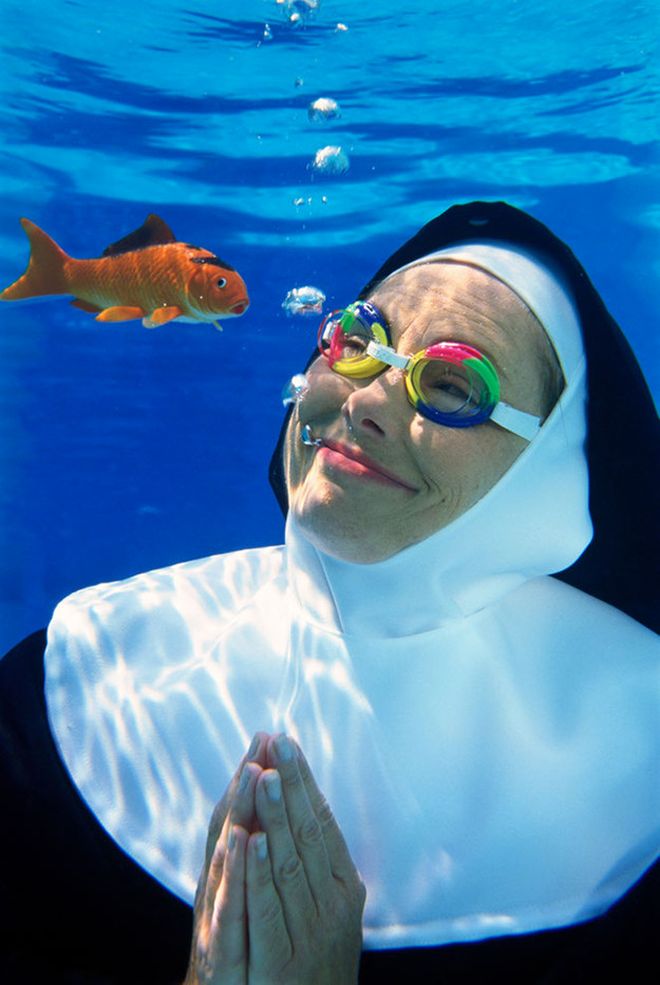 Eine tauchende Nonne